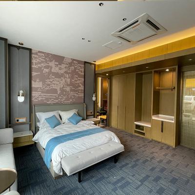 China Hilton Hotel Bedroom Hospitality Luxury Modern Five Star Modern Luxury Hotel Bed Room Commercial Furniture For Customization for sale