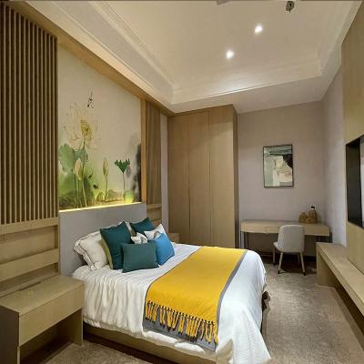 China Contemporary Cheap Hotel Room Bedroom Furniture Set 4 Star Hotel Single Bed for sale