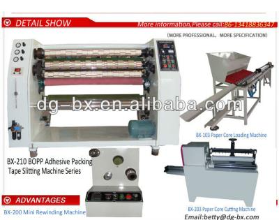 China Jumbo Roll BOPP Material BX-210 BOPP Tape Slitter Rewinder Machine (Automatic Length Counter) for sale