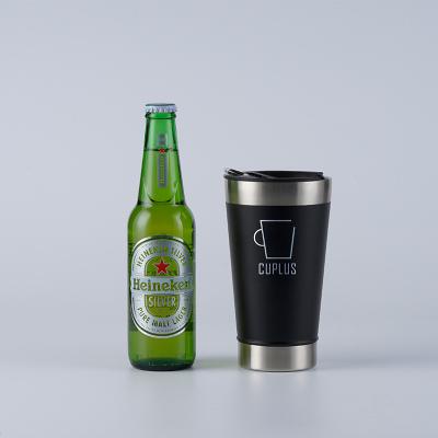 China New Fashion Disposable In Stock Custom Cold Outdoor Beer Mug Wide Mouth Vacuum Insulated Stainless Steel Tumbler With Beer Opener for sale