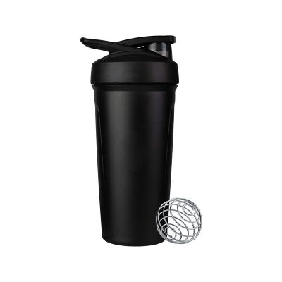 China Custom 500/750ml Double Wall Stainless Steel Blender BPA Free Viable Logo Shaker Bottle For Protein Bottle for sale