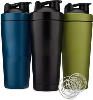 China 2022 Hot Sale Stainless Steel Sports Bottle Viable Protein Shaker Bottle With Convenient Lid For Beverage for sale