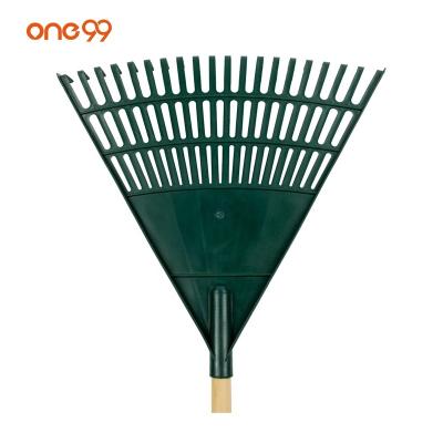 China 20T lightweight hot green garden tools one99 quality garden plastic leaf rake head for sale