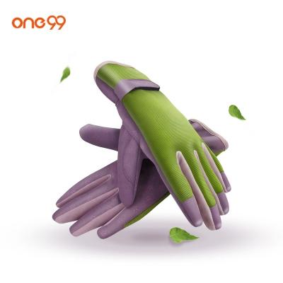 China One99 air permeability ladies garden floral waterproof work gloves leather gardening glove for sale