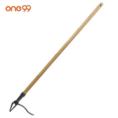 China one99 4 claw wooden weed whole claw garden weeder tool hand cultivator stand weed puller for sale