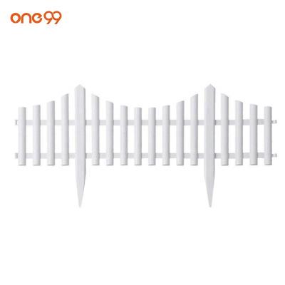 China Easily Assembled Plastic Panel Garden Decorative Outdoor Fence Insert one99 Garden Fence Pickets Protective Guard Edging Decor for sale