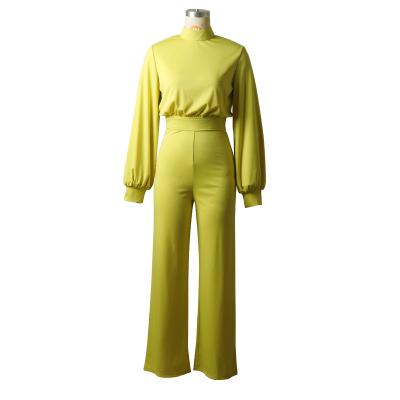 China New Arrivals QUICK DRY Yellow Casual Stylish Overalls Jumpsuit Women One Piece Clothing for sale