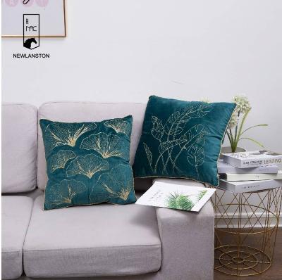 China Home Decor Anti Dust Mite Sofa Decor Embroidery Cushion Cover 45*45 Cushion Cover Velvet Pillow Covers for sale