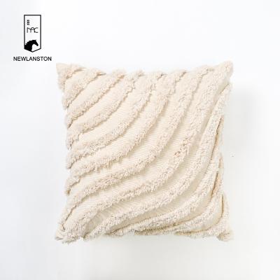 China Viable Modern Minimalist White Home Decor Pillow Case Living Room Cushion Indoor Lumbar Tile Lumbar Cover for sale