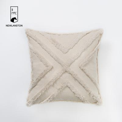 China Viable Sofa Decorative Pillowcase Cushion Linen Decorative Pillow Customized Soft And Comfortable White Western Style Pure Cotton for sale