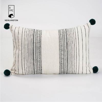 China Antistatic Home Decor Embroidery Cushion Cover 50X30 Pillow Decoration Sofa With Tassels for sale