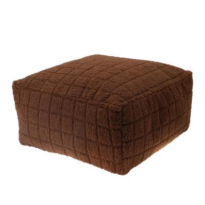 China (Size) Curly Soft Curly Bean Bag Living Room Adjustable Home Bedroom Sherpa Home Bedroom Shaved Ottoman Stool for sale