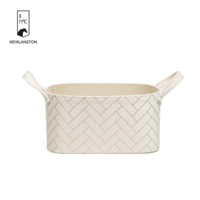 China Sustainable Metallic Velvet Printing Laundry Baskets For Home Storage Organizing for sale