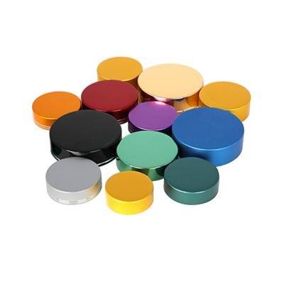 China Wholesale Non Spill Colorful Customized Aluminum Screw Cap Lid For Jar for sale