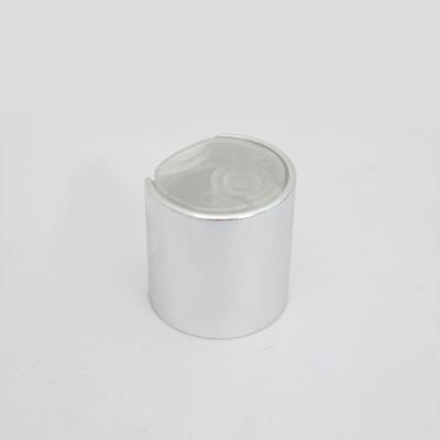 China Non Spill 24/410 Plastic Silver Aluminum Disc Top Cap Screw Cap For Cosmetic Packaging for sale