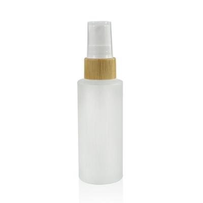 China Variety of hot sale 30ml 50ml 100ml bamboo cosmetic gel glass spray pump bottle set for sale