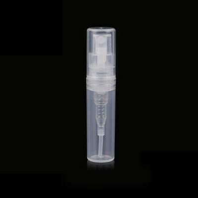 China Variety of Wholesale Empty Refillable Mini Spray Clear 2ml 3ml Plastic Bottle With Spray Pump for sale