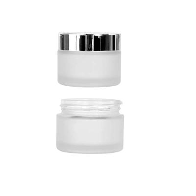 China Variety of Frosted Glass Eye Cream Cosmetic Jar with Lid 30ml for sale