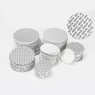 China Cosmetic Packaging Wholesale Customized Foam Self Adhesive Pressure Sensitive Seal Liner For Pharmaceuticals, Cap Seals Lids, Cap Seals Pad for sale