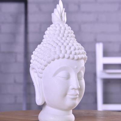 China China Creative Home Decoration Sandstone Resin Opens Meditation Buddha Head Living Room for sale