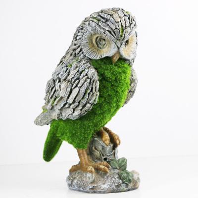 China China garden decoration owl with solar light for sale