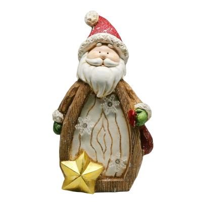 China Outdoor Europe Resin Christmas Kriss Kringle With Light For Decoration for sale