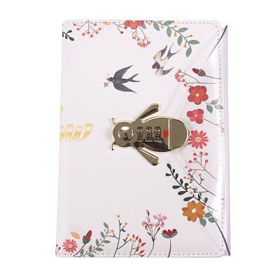 Chine Cadeau créatif pour fille design carnet en cuir en couverture dure avec mot de passe et code de verrouillage 450g à vendre