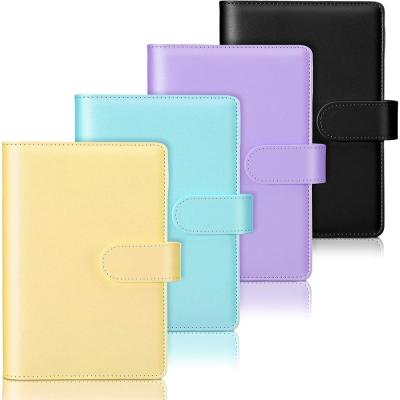 Chine Carnet de notes rechargeable à 6 anneaux avec 100 feuilles, pages intérieures et couvercle en cuir en PU A6 à vendre