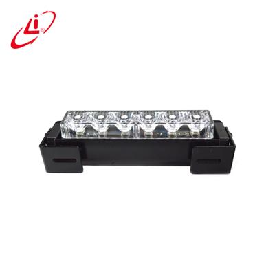 China New Arrival 12-24V 6 LED PC Material Surface Mount Grille LIYI Warning Strobe Lightheads for sale