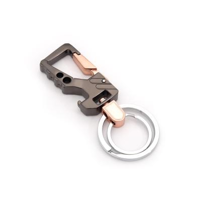 China High Quality Hot Selling Car Keychain Key Chain For Men Bottle Opener Metal Key Chain With Two Key Ring for sale