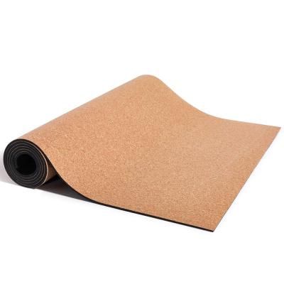 China New Cork Rubber Laceration Resistant Natural Yoga Mat for sale