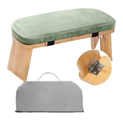 China 100% Adjustable (Height) Bamboo Meditation Bench Stool, Ergonomic Comfortable for Kneeling or Resting for sale