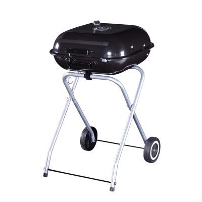 China Height 18Inch Adjustable Square BBQ Burger Charcoal Grill Foldable BBQ Grill With Foldable Leg for sale