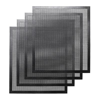 China Easily Cleaned Non Stick Reusable Heat Resistant PTFE BBQ Grill Mesh Mat For BBQ And Oven for sale