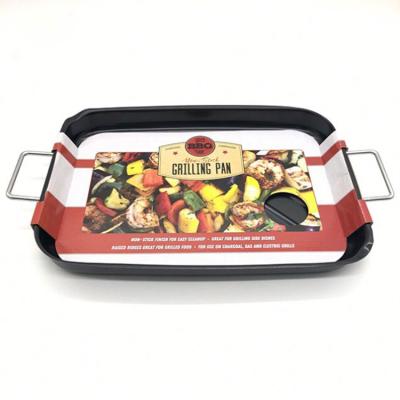 China Non Sustainable Multi Stick Grill Pan Cast Iron Pan Griddle Grill Pan With Handle for sale