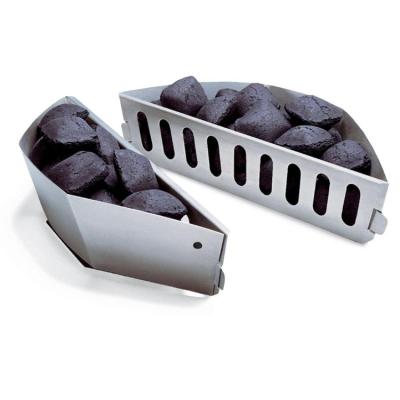 China Corrosion Resistance Metal BBQ Charcoal Rack BBQ Grill Tools Charcoal Lighter Holder Basket for sale