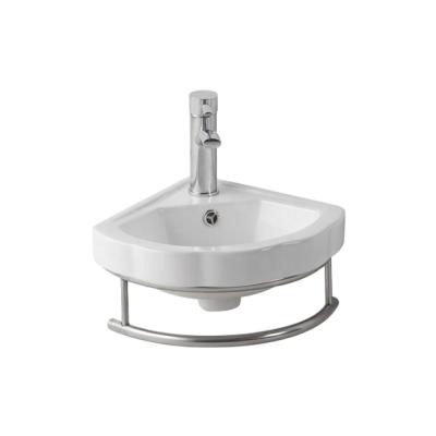 China Z303 Chaozhou Modern Sanitary Ware Triangle Toilet Ceramic Sink With Rack for sale