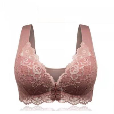 China Antibacterial Front Buckle Tank Top Bra Plus Size Sexy Lace Bra for sale