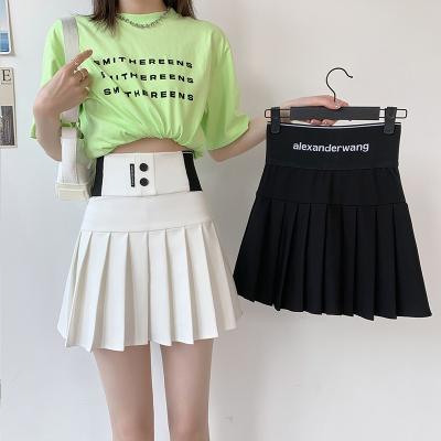 China High Waist Pleated Skirt Urban Style Skirt A Line Slim Elastic Breathable Skirt for sale