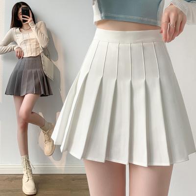 China Customized Breathable Skirt Uniform Fashion Sexy Solid Color Pleated Skirts For Women for sale