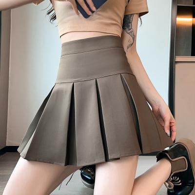 China Winter Breathable Half Skirt Polyester High Waist Pleated Slim Mini Suit A Line Short Plus Size Women's Skirts for sale