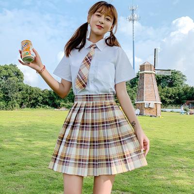 China High Waisted Mini School Skirt Breathable Korean Short School Uniform Girls Sexy Cute Pleated Skirt With Zipper Women Summer A-line Skirts for sale