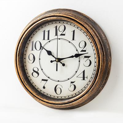 China Antique Style Quality Round Classic Wall Clock Large Size Quartz Clocks Kitchen 12 Inch Digital Bedroom Wall Clocks for sale