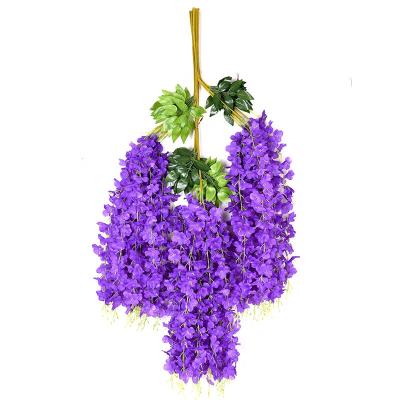 China Hot Sale Artificial Wisteria Eco-friendly Home Office Decoration Artificial Plant, Thick One, 12 PCS in a Carton for sale