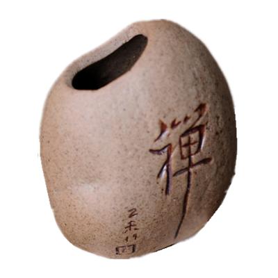 China Art Decor Creative Modern Art Home Decoration Gray Vase, Irregular Appearance Art Rock Ceramic Vase, 7 Styles for sale