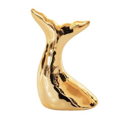 China Art Decor Golden FISH TAIL Ring Holder Ring Storage for Jewelry Engagement Wedding Ring Display Holder Stand Trinket Trays for sale