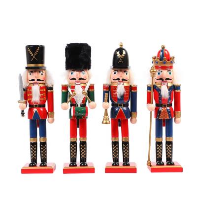 China Christmas Traditional Creative Style Wooden Nutcracker House Decoration Ornaments Kids Toys for sale