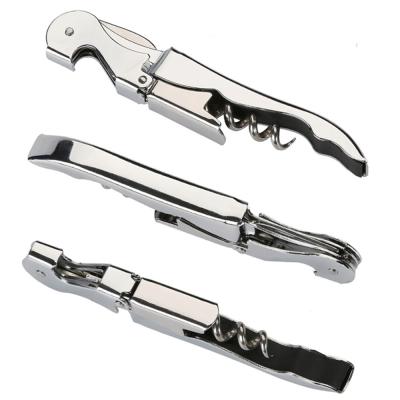 China Wholesale Hot Selling Viable Custom LOGO Corkscrew Wine Bottle Opener Wine Opener Multifunction All Stainless Steel for sale