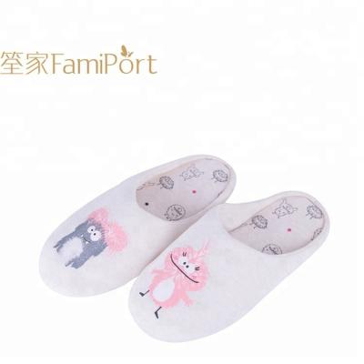 China Anti-smell Female Cute Single Anti-skid Monster Korean Style Anti-smell Cartoon Indoor Slippers for sale