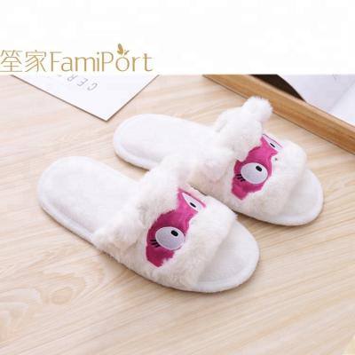 China High Quality Thermal Open Toe Ladies Bedroom Plush Slippers Sexy Heel Slippers for sale